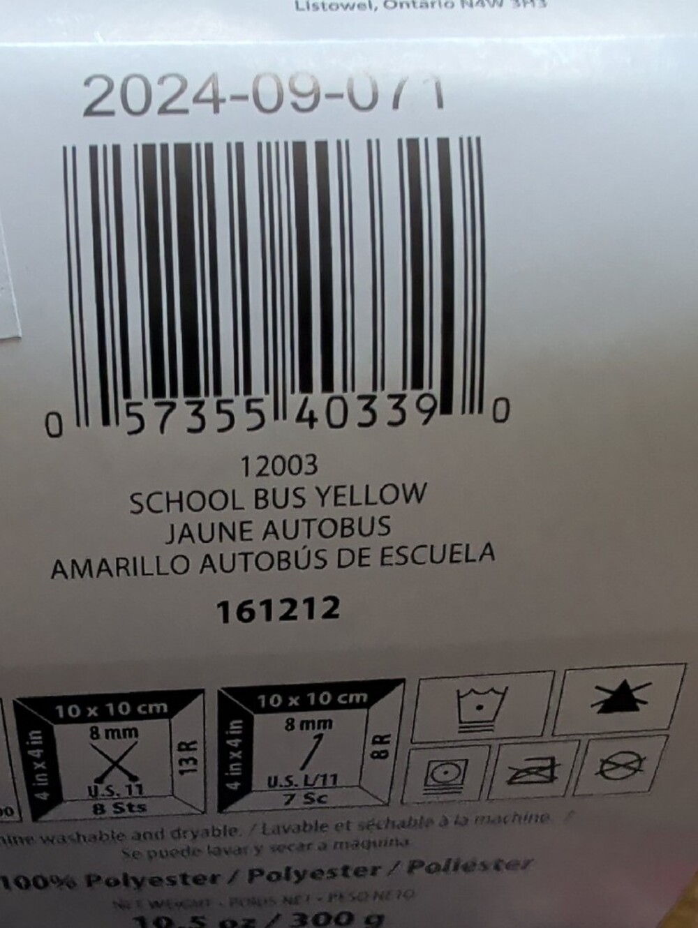Bernat Blanket Brights Chenille Yarn - School Bus Yellow - Picture 2 of 4